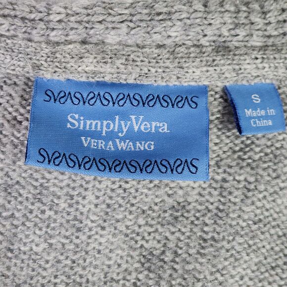 Simply Vera Wang Waterfall Cardigan Gray (S) - Picture 2 of 5